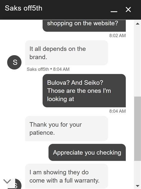 saks customer chat.